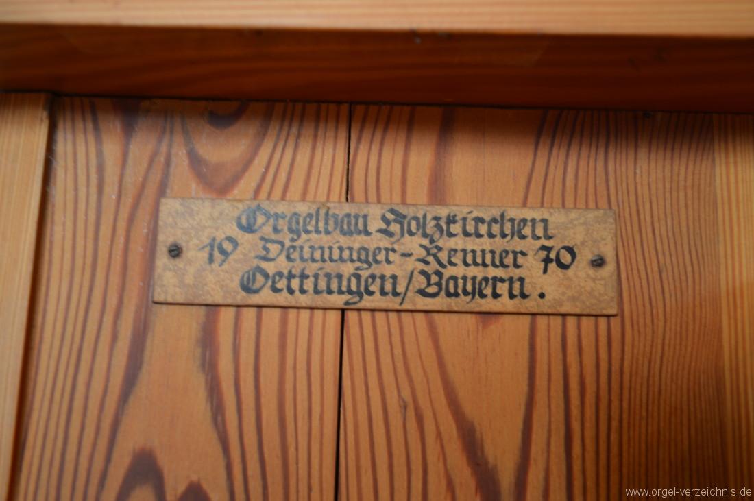 Zell im Wiesental/Mambach-Pfaffenberg – Kapelle St. Maria Frieden Orgel