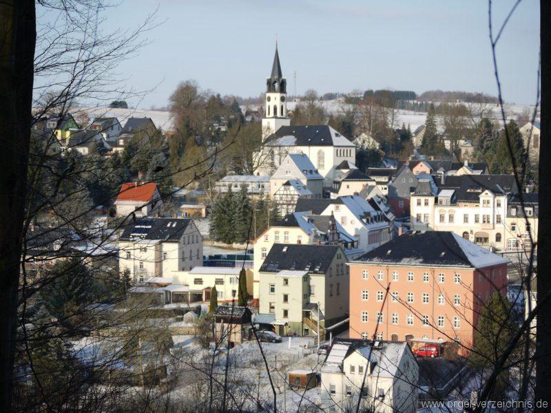 Hartenstein (Sachsen) Stadtkirche Aussenansicht II Orgel Verzeichnis