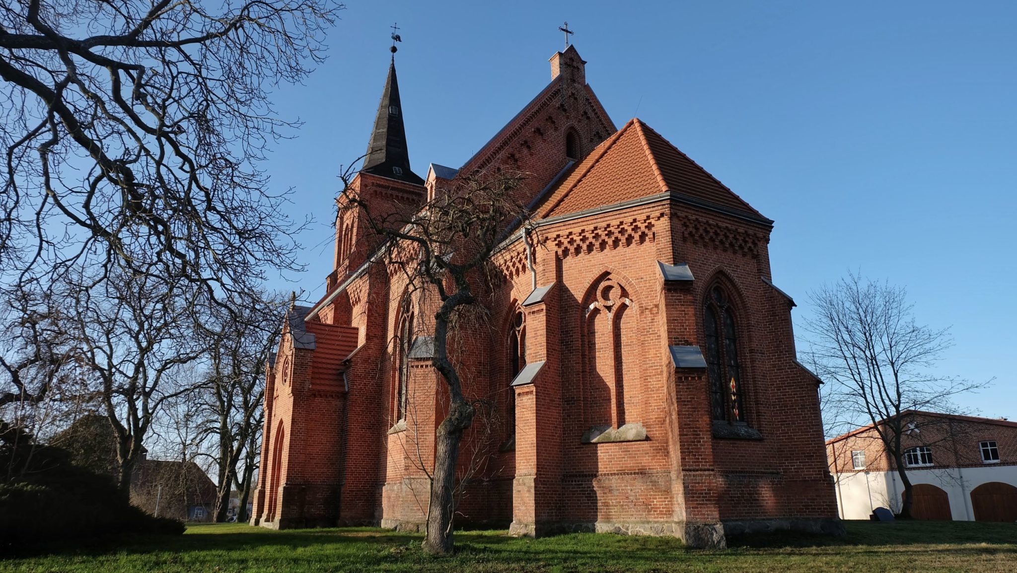 Granzin bei Lübz Dorfkirche Aussenansicht (4) Orgel Verzeichnis